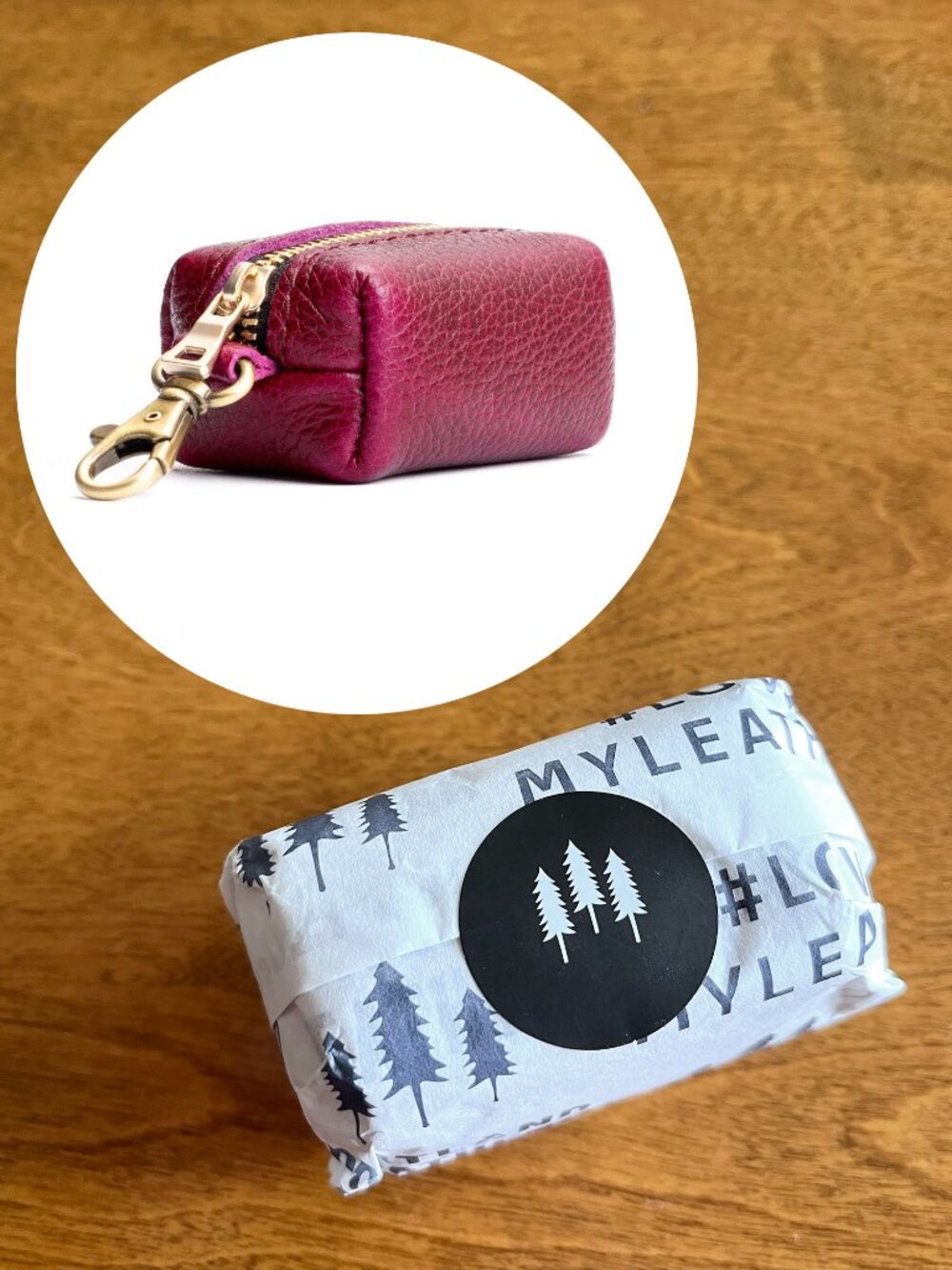 Portland Leather Goods orchid dopp keychain NWT